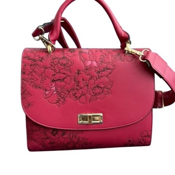 Disney Loungefly Handbags - NWT Loungefly Disney Winnie the Pooh Magenta Floral Handbag